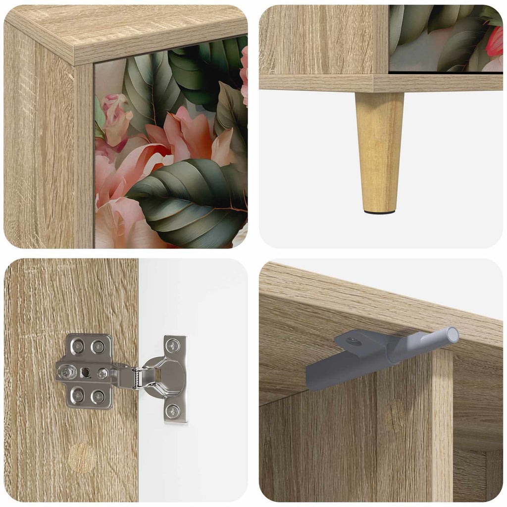 vidaXL Szafka pod telewizor BORNE 102 x 33 x 50 cm Sonoma