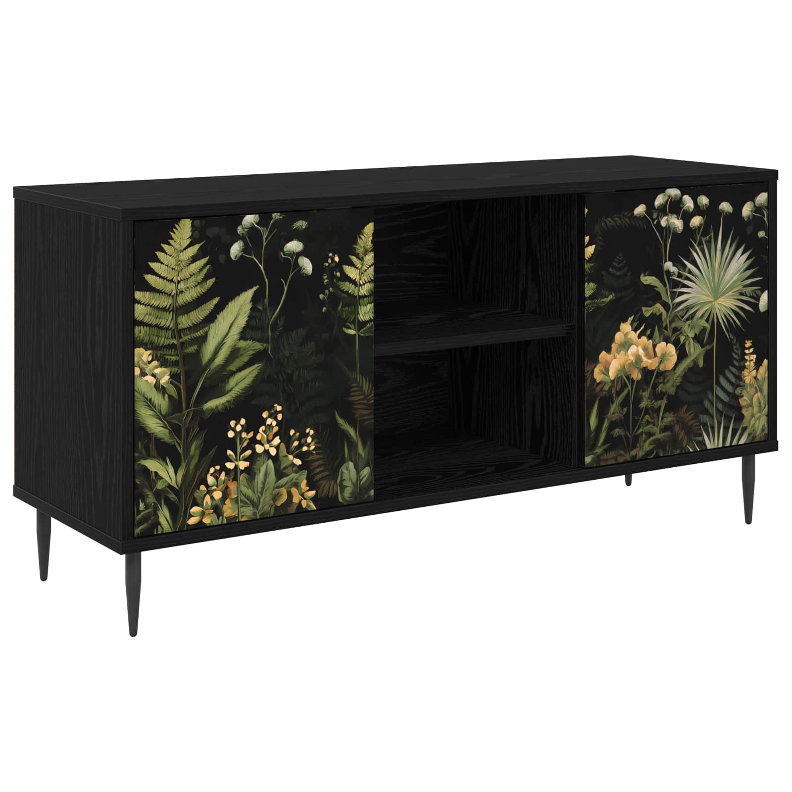 vidaXL Szafka pod telewizor RHENEN 102 x 33 x 51 cm Czarny dąb