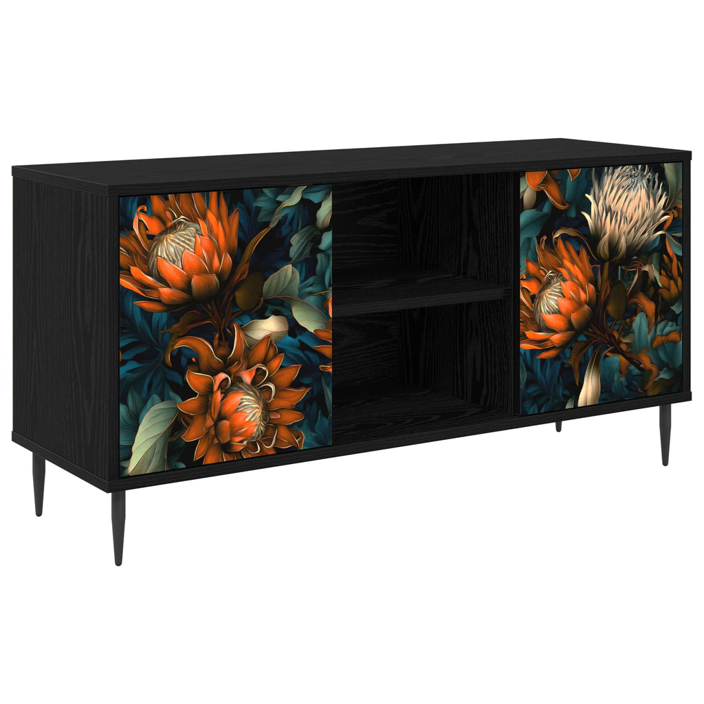vidaXL Szafka pod telewizor LOCHEM 102 x 33 x 51 cm Czarny dąb