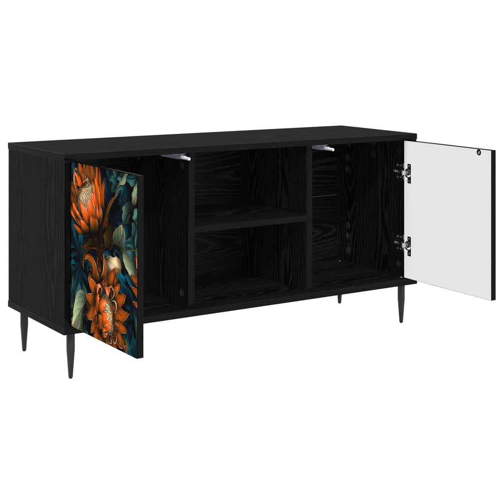 vidaXL Szafka pod telewizor LOCHEM 102 x 33 x 51 cm Czarny dąb