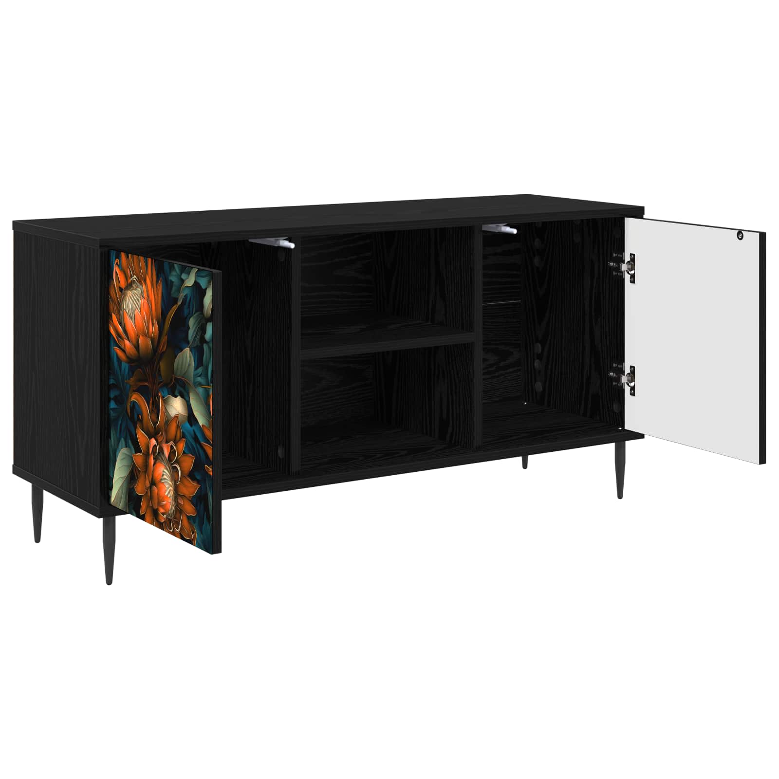 vidaXL Szafka pod telewizor LOCHEM 102 x 33 x 51 cm Czarny dąb