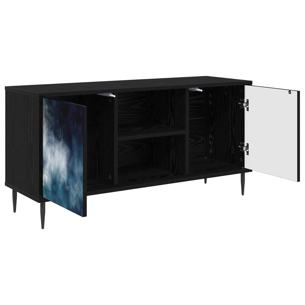 vidaXL Szafka pod telewizor RAALTE 102 x 33 x 51 cm Czarny dąb