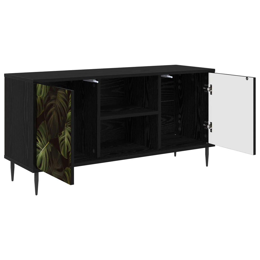 vidaXL Szafka pod telewizor ELBURG 102 x 33 x 51 cm Czarny dąb