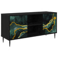 vidaXL Szafka pod telewizor WIJHE 102 x 33 x 51 cm Czarny dąb