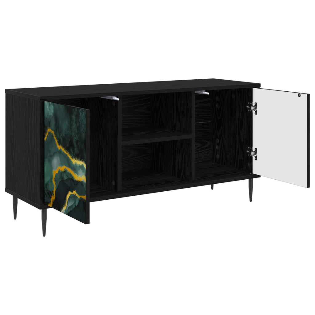 vidaXL Szafka pod telewizor WIJHE 102 x 33 x 51 cm Czarny dąb
