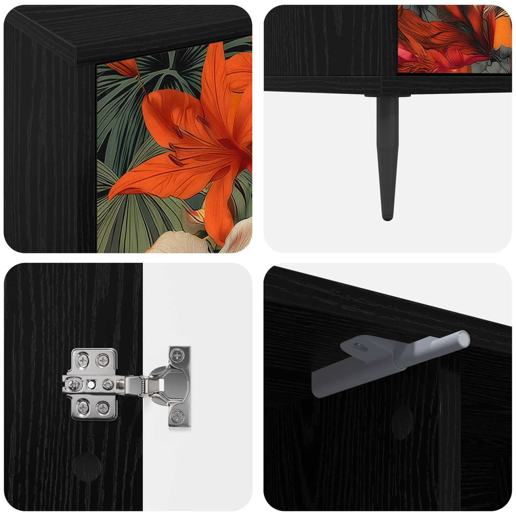 vidaXL Szafka pod telewizor GENNEP 102 x 33 x 51 cm Czarny dąb