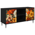 vidaXL Szafka pod telewizor GENNEP 102 x 33 x 51 cm Czarny dąb