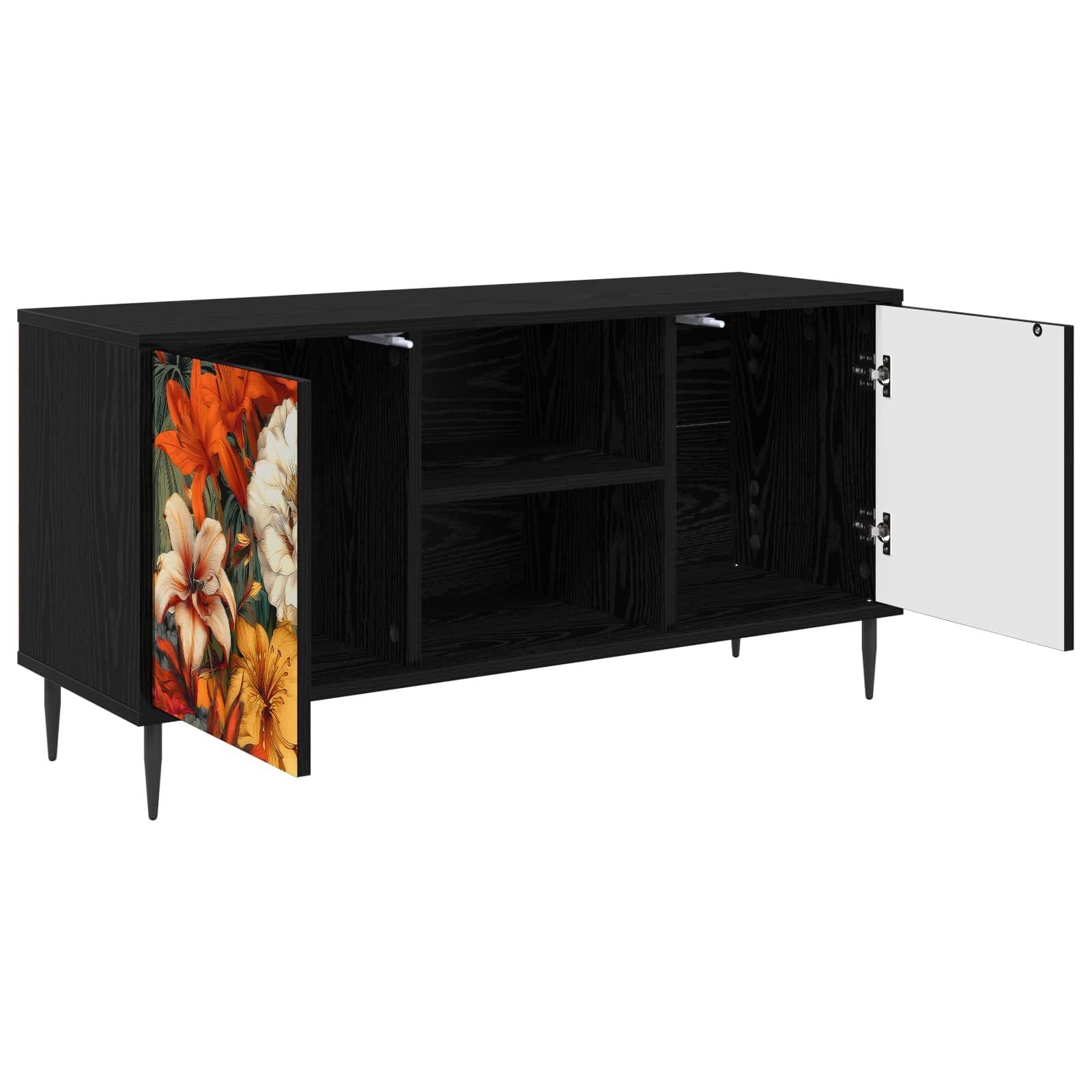vidaXL Szafka pod telewizor GENNEP 102 x 33 x 51 cm Czarny dąb