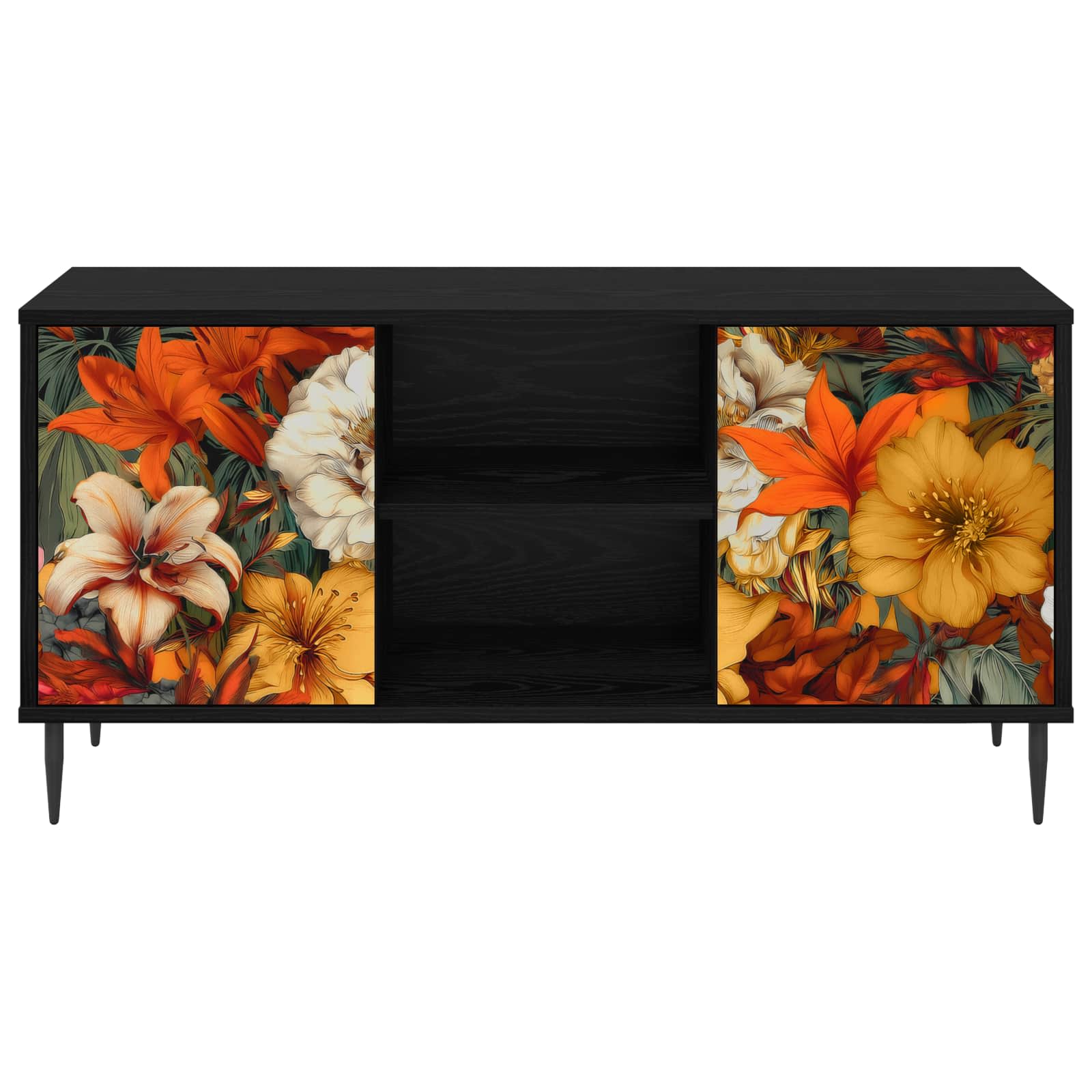 vidaXL Szafka pod telewizor GENNEP 102 x 33 x 51 cm Czarny dąb