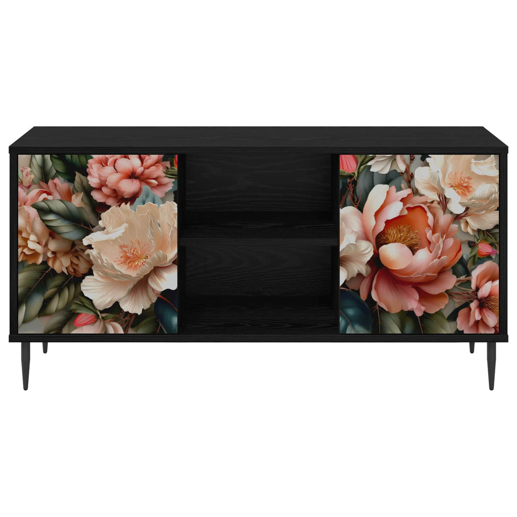 vidaXL Szafka pod telewizor BORNE 102 x 33 x 51 cm Czarny dąb