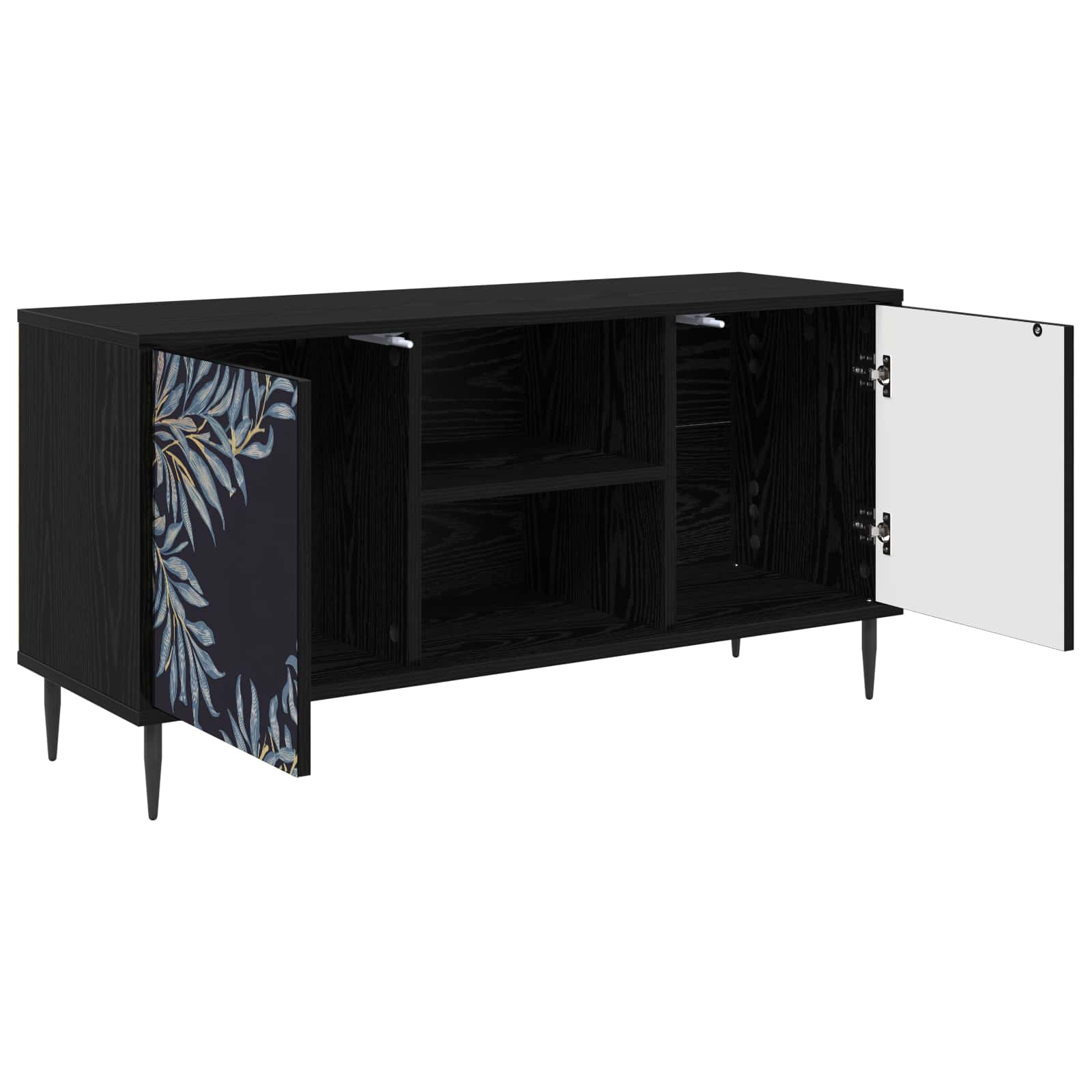 vidaXL Szafka pod telewizor DOKKUM 102 x 33 x 51 cm Czarny dąb