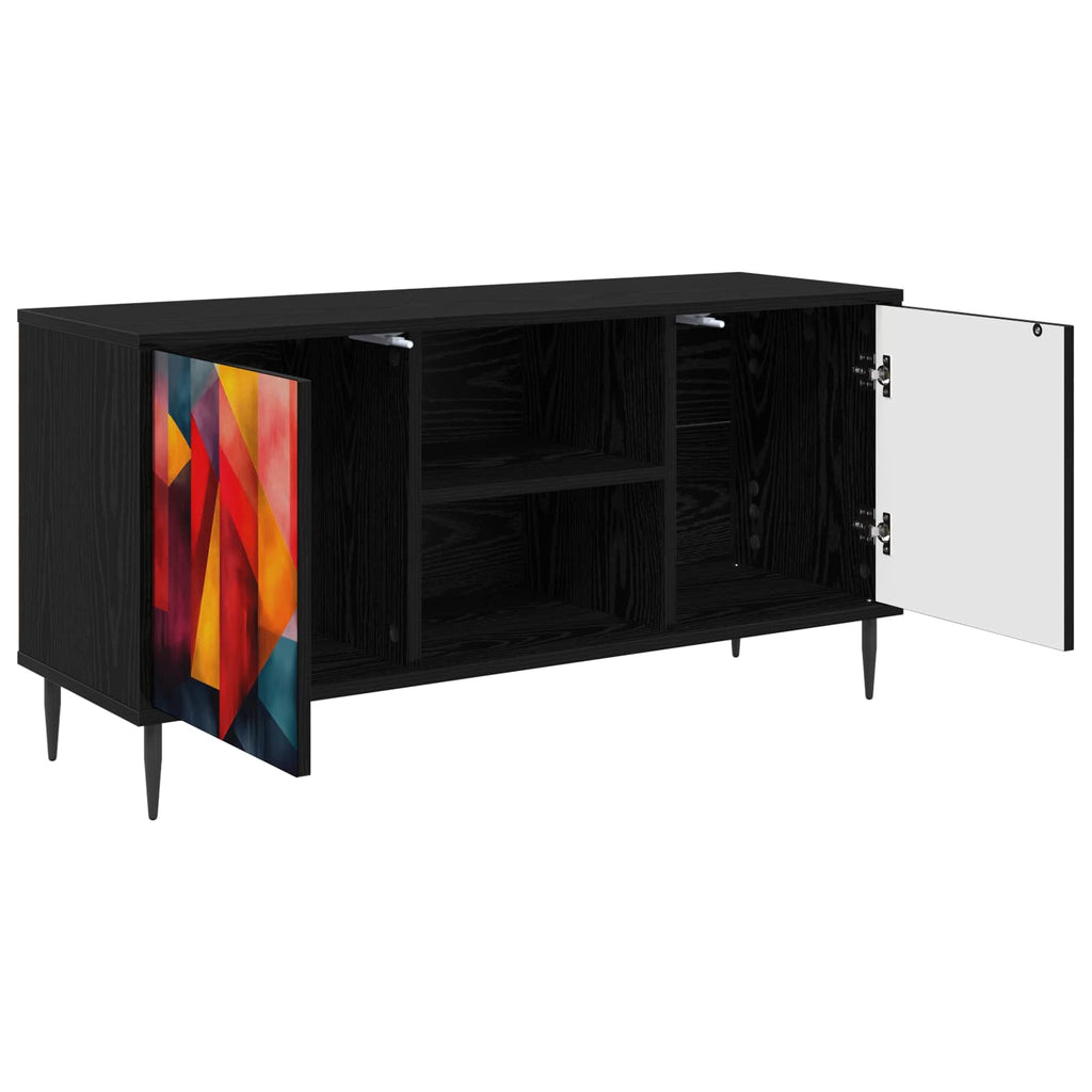vidaXL Szafka pod telewizor HEESCH 102 x 33 x 51 cm Czarny dąb
