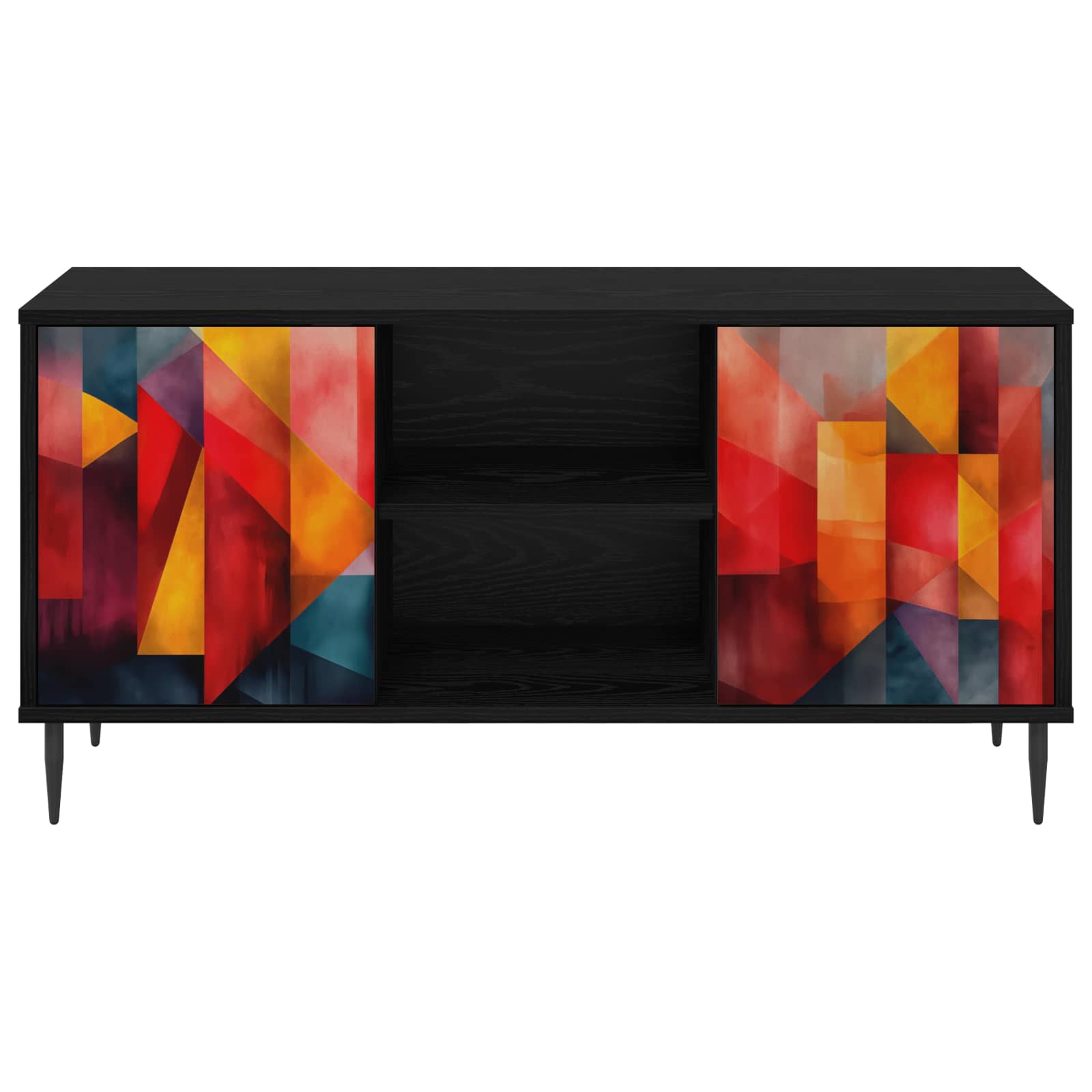 vidaXL Szafka pod telewizor HEESCH 102 x 33 x 51 cm Czarny dąb