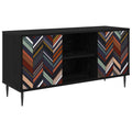 vidaXL Szafka pod telewizor OMMEN 102 x 33 x 51 cm Czarny dąb
