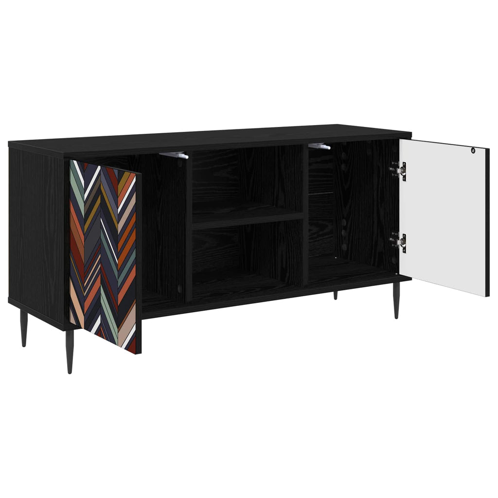 vidaXL Szafka pod telewizor OMMEN 102 x 33 x 51 cm Czarny dąb