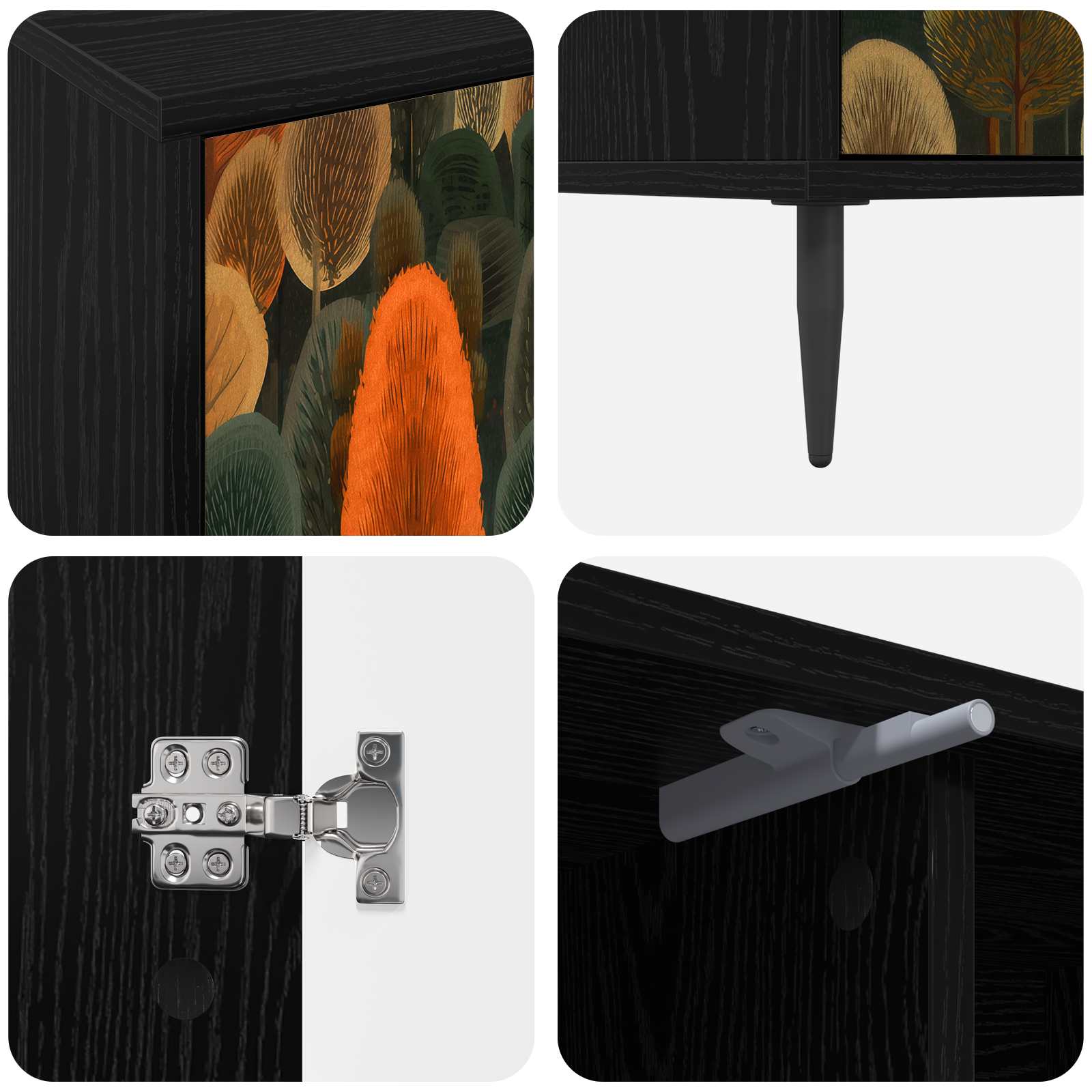 vidaXL Szafka pod telewizor ZAANDAM 102 x 33 x 51 cm Czarny dąb