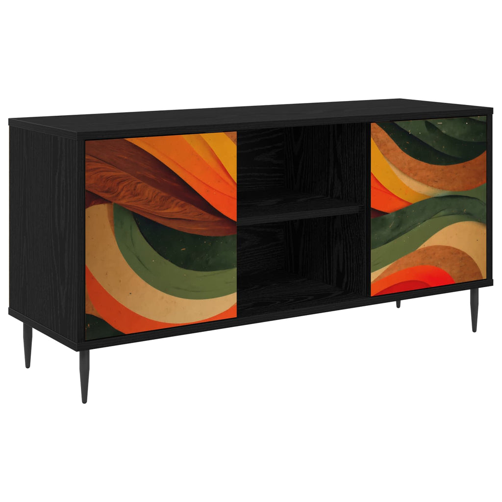 vidaXL Szafka pod telewizor BONN 102 x 33 x 51 cm Czarny dąb
