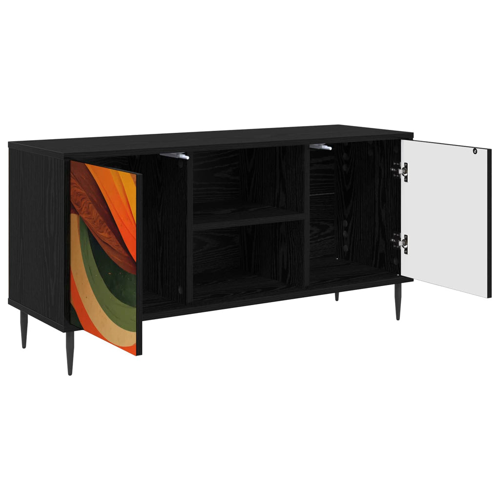 vidaXL Szafka pod telewizor BONN 102 x 33 x 51 cm Czarny dąb