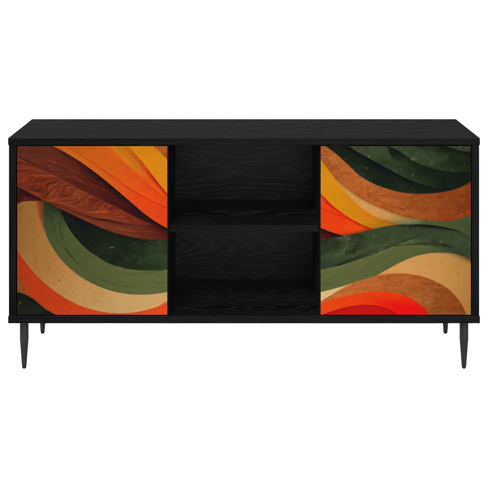 vidaXL Szafka pod telewizor BONN 102 x 33 x 51 cm Czarny dąb