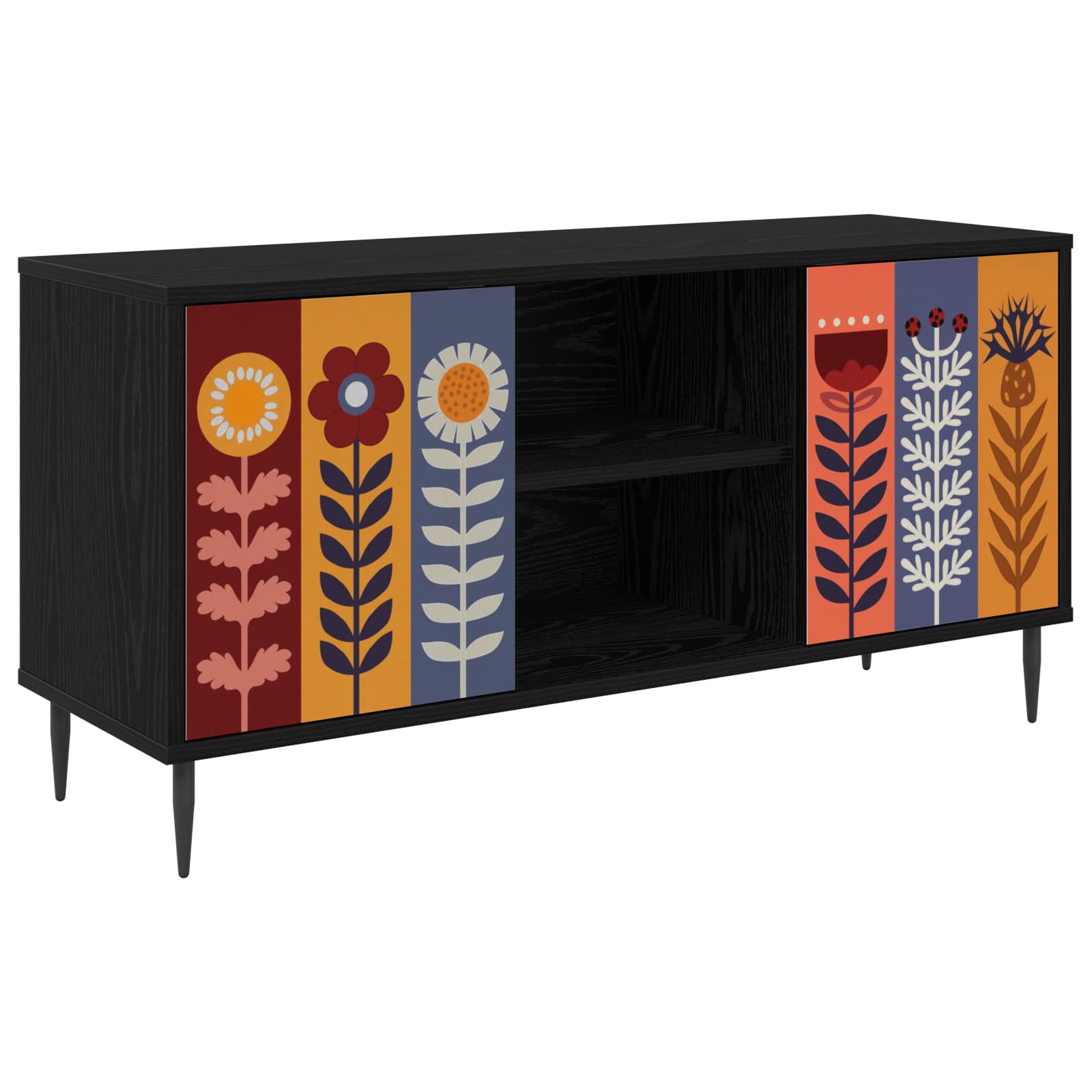vidaXL Szafka pod telewizor ESSEN 102 x 33 x 51 cm Czarny dąb