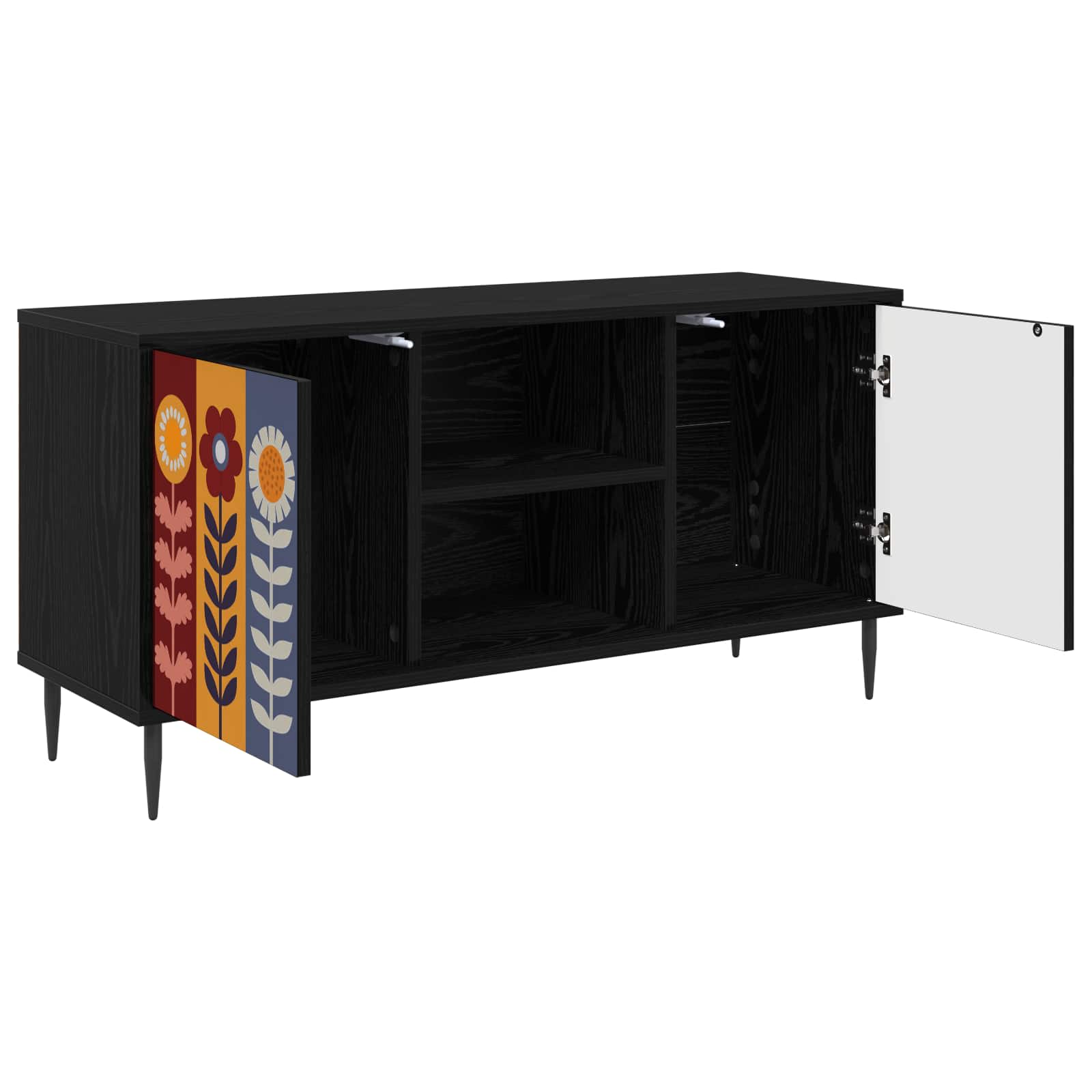 vidaXL Szafka pod telewizor ESSEN 102 x 33 x 51 cm Czarny dąb
