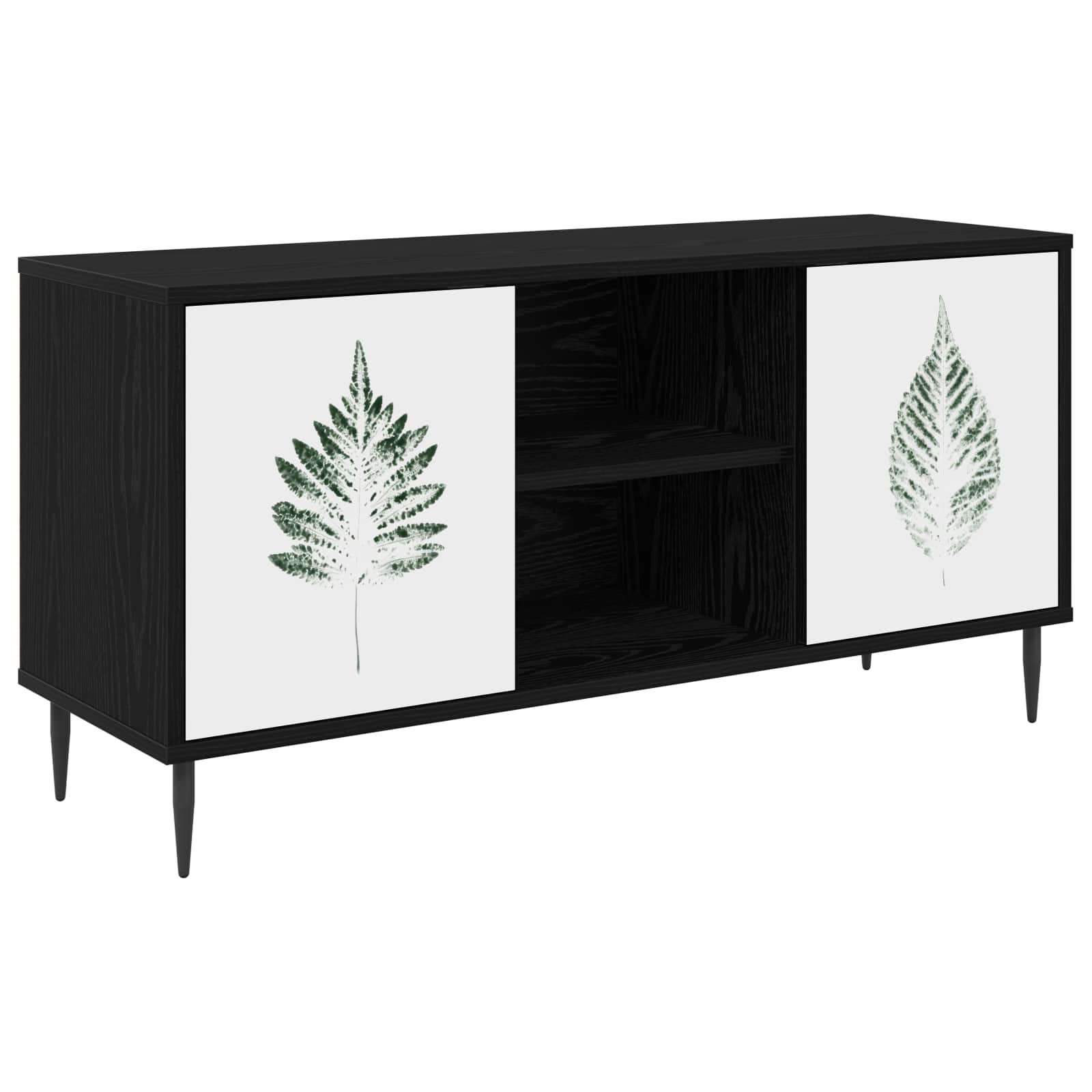 vidaXL Szafka pod telewizor HANAU 102 x 33 x 51 cm Czarny dąb
