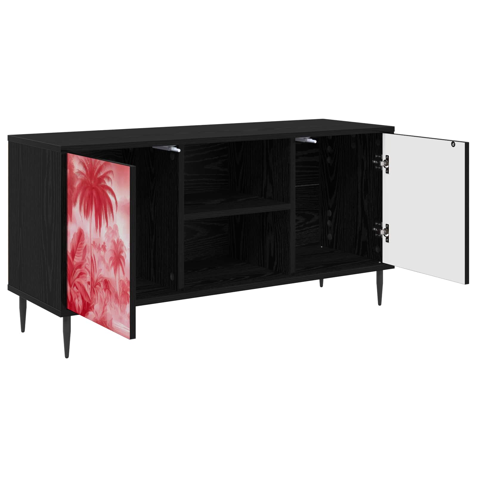 vidaXL Szafka pod telewizor AACHEN 102 x 33 x 51 cm Czarny dąb