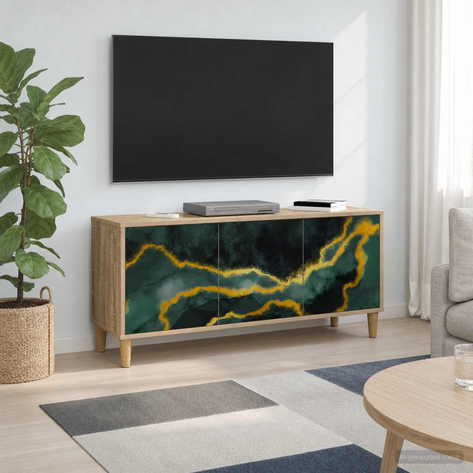 vidaXL Szafka pod telewizor WIJHE 102 x 33 x 50 cm Sonoma