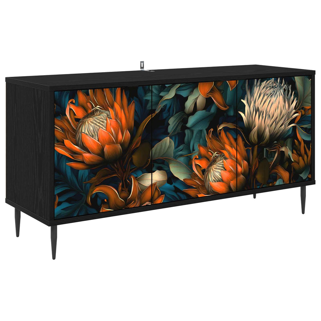 vidaXL Szafka pod telewizor LOCHEM 102 x 33 x 51 cm Czarny dąb