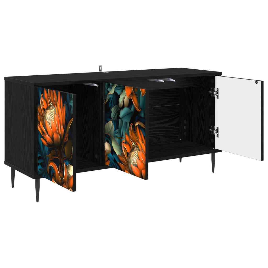 vidaXL Szafka pod telewizor LOCHEM 102 x 33 x 51 cm Czarny dąb