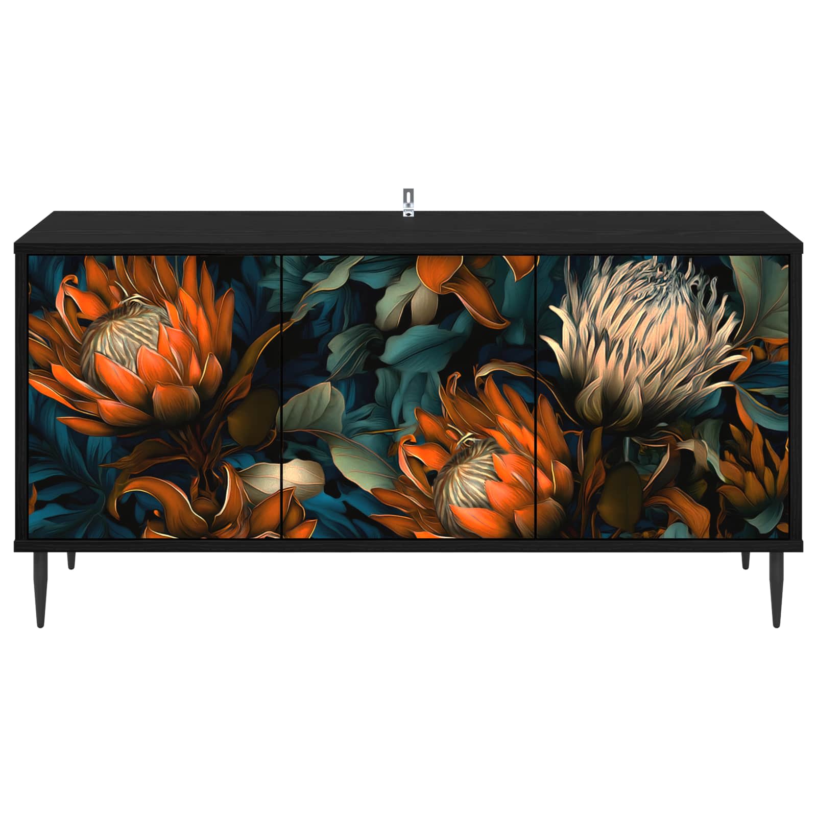 vidaXL Szafka pod telewizor LOCHEM 102 x 33 x 51 cm Czarny dąb
