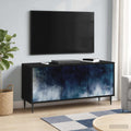 vidaXL Szafka pod telewizor RAALTE 102 x 33 x 51 cm Czarny dąb