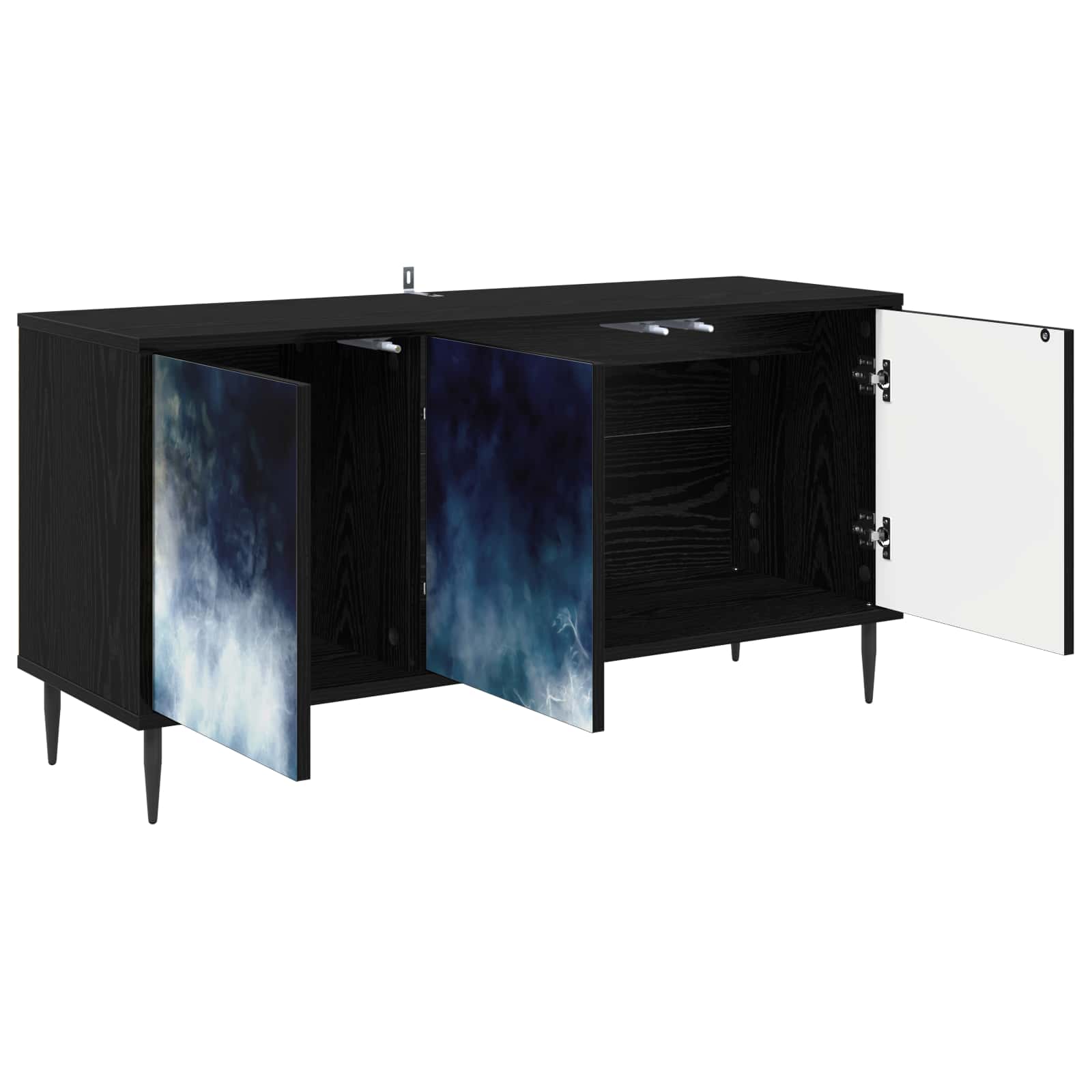 vidaXL Szafka pod telewizor RAALTE 102 x 33 x 51 cm Czarny dąb