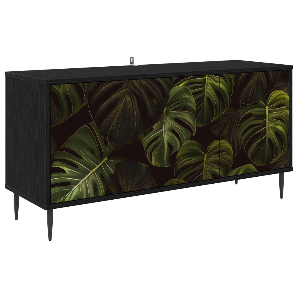 vidaXL Szafka pod telewizor ELBURG 102 x 33 x 51 cm Czarny dąb
