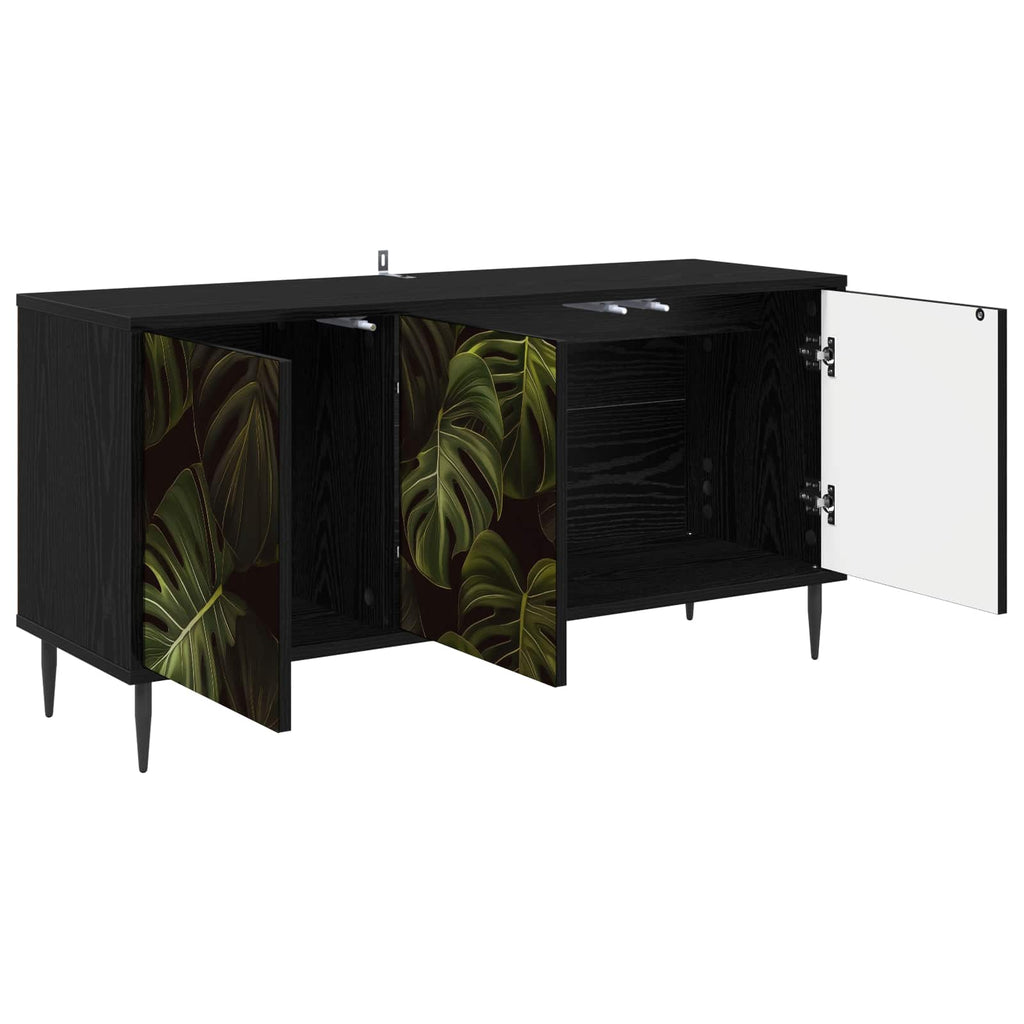 vidaXL Szafka pod telewizor ELBURG 102 x 33 x 51 cm Czarny dąb
