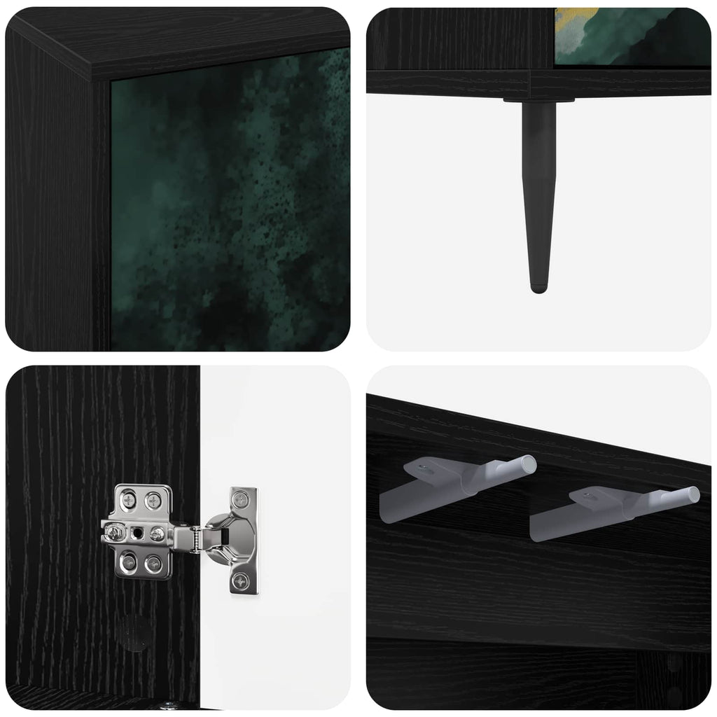 vidaXL Szafka pod telewizor WIJHE 102 x 33 x 51 cm Czarny dąb