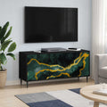 vidaXL Szafka pod telewizor WIJHE 102 x 33 x 51 cm Czarny dąb