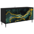vidaXL Szafka pod telewizor WIJHE 102 x 33 x 51 cm Czarny dąb