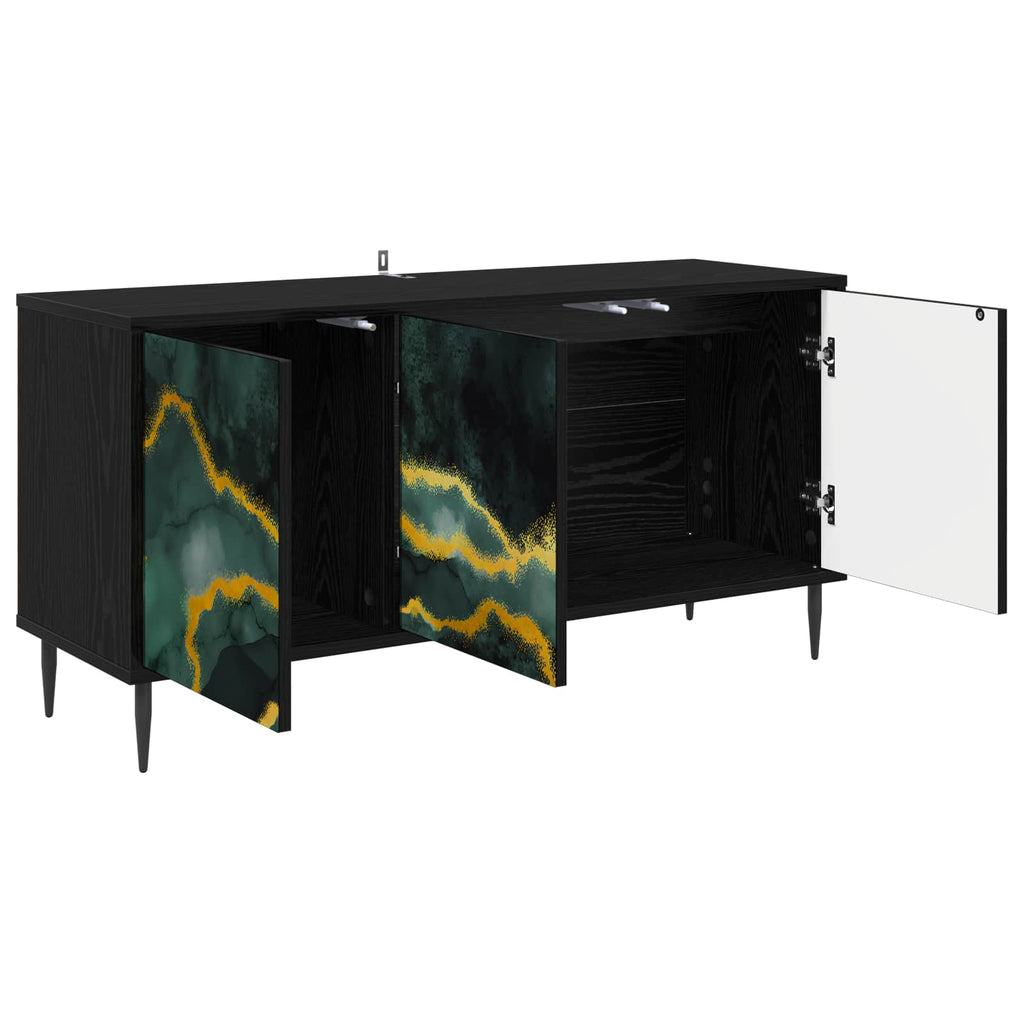 vidaXL Szafka pod telewizor WIJHE 102 x 33 x 51 cm Czarny dąb