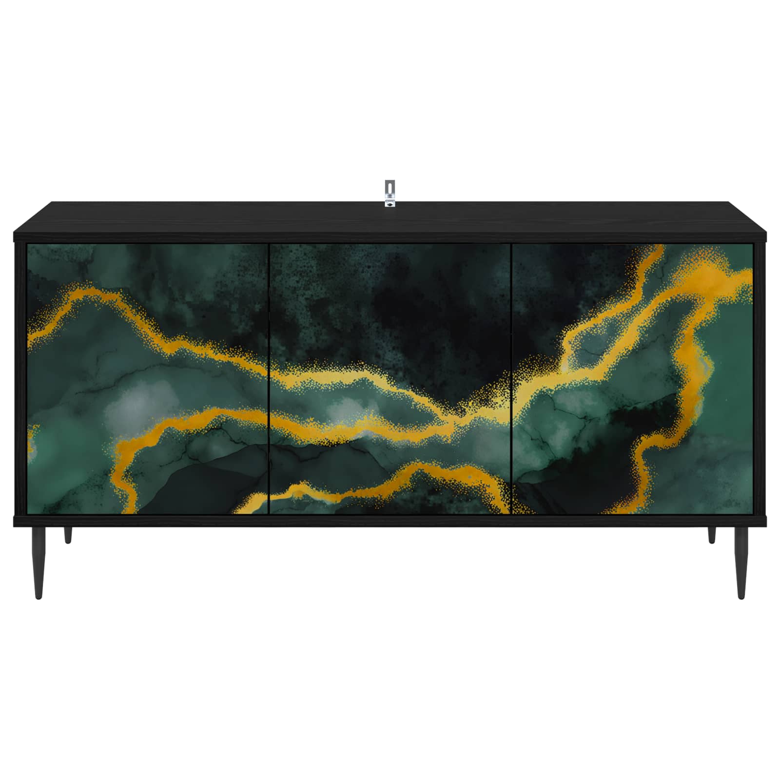 vidaXL Szafka pod telewizor WIJHE 102 x 33 x 51 cm Czarny dąb