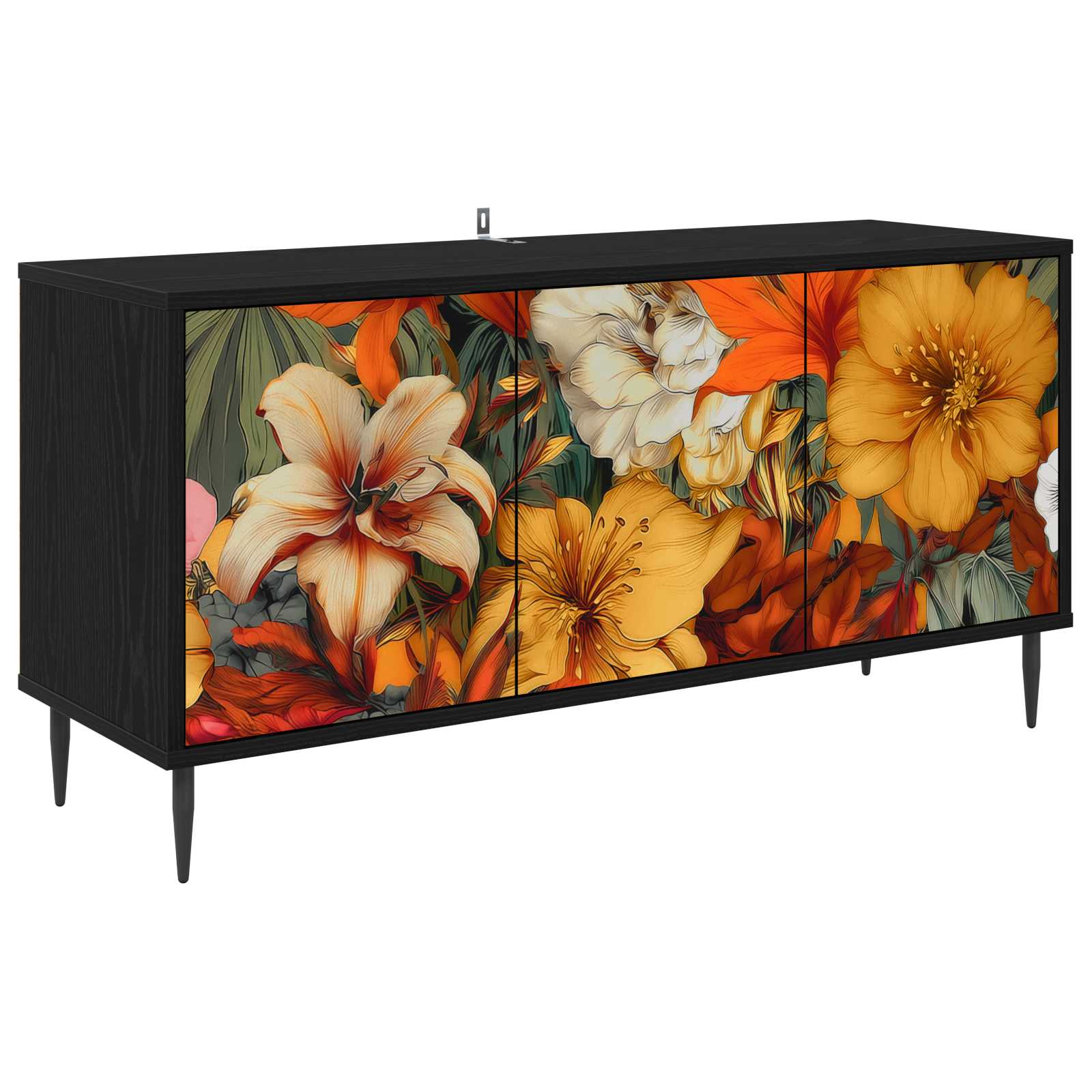 vidaXL Szafka pod telewizor GENNEP 102 x 33 x 51 cm Czarny dąb