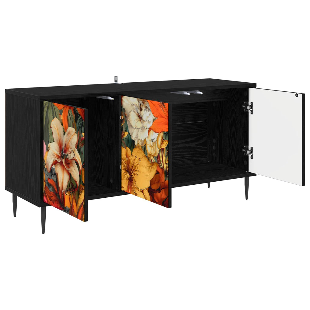 vidaXL Szafka pod telewizor GENNEP 102 x 33 x 51 cm Czarny dąb