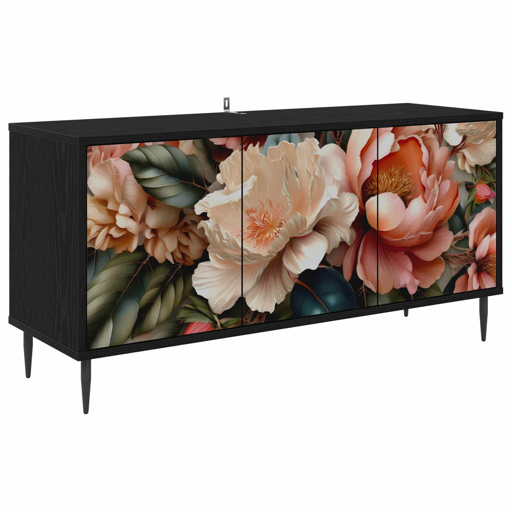 vidaXL Szafka pod telewizor BORNE 102 x 33 x 51 cm Czarny dąb