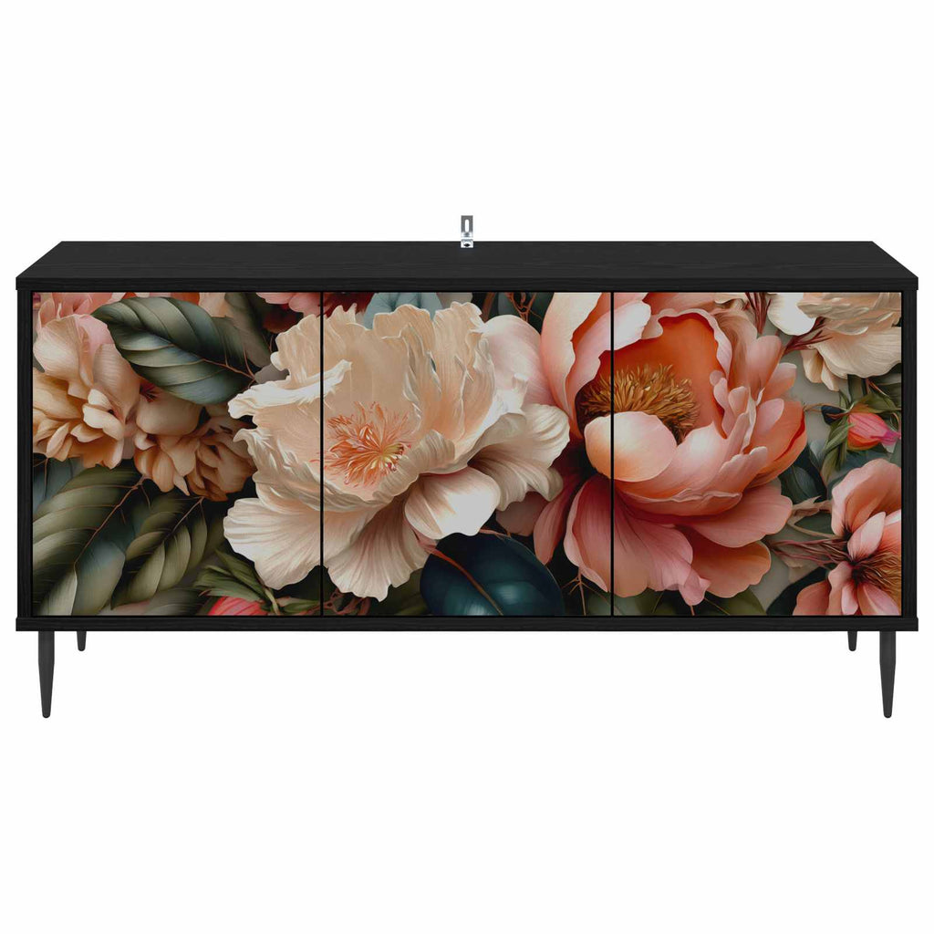 vidaXL Szafka pod telewizor BORNE 102 x 33 x 51 cm Czarny dąb