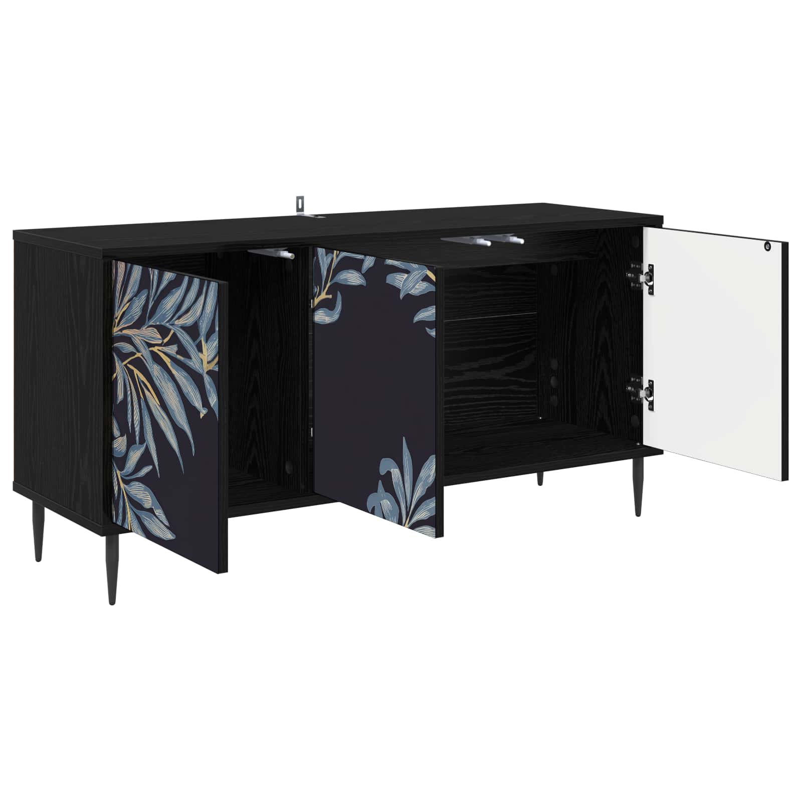 vidaXL Szafka pod telewizor DOKKUM 102 x 33 x 51 cm Czarny dąb