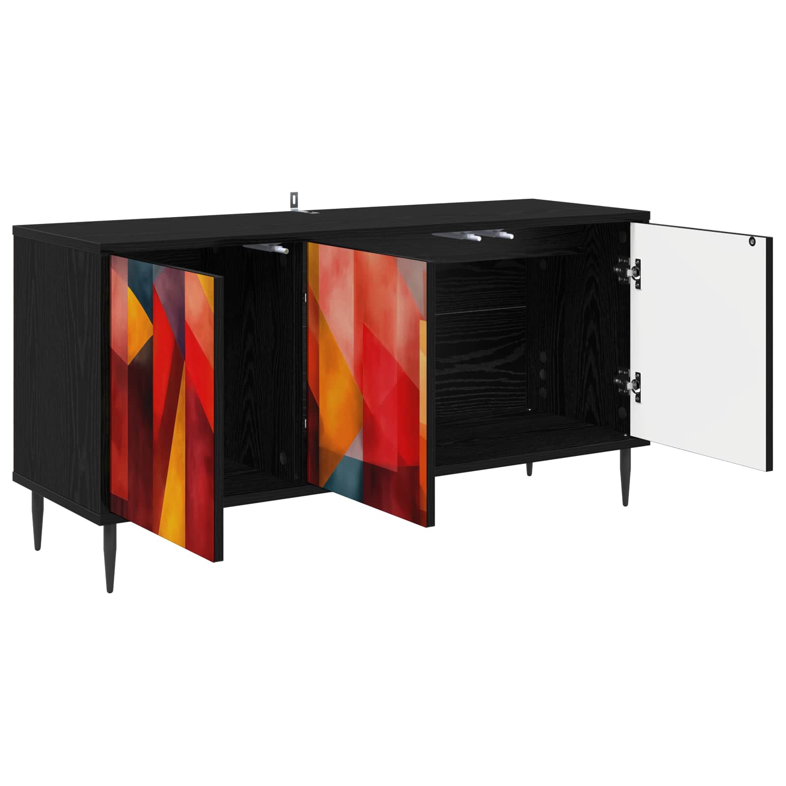 vidaXL Szafka pod telewizor HEESCH 102 x 33 x 51 cm Czarny dąb