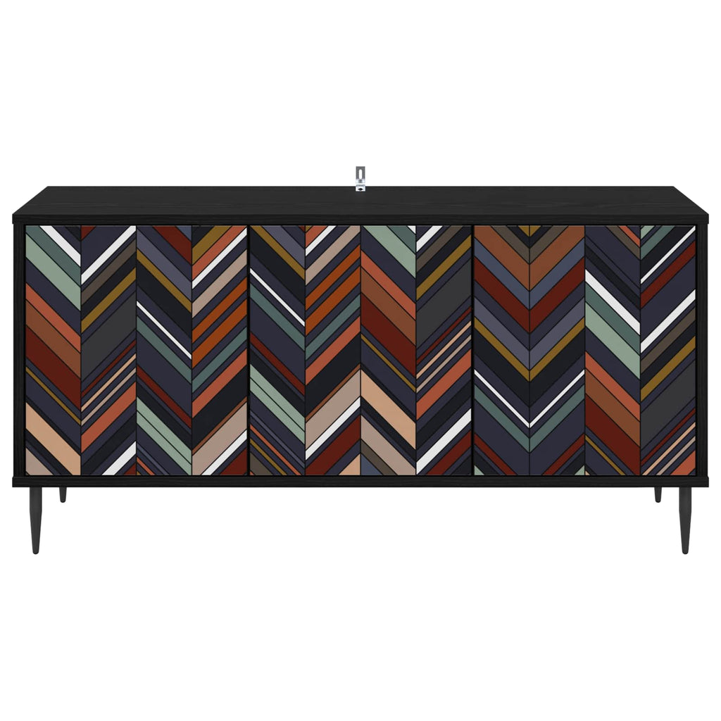 vidaXL Szafka pod telewizor OMMEN 102 x 33 x 51 cm Czarny dąb