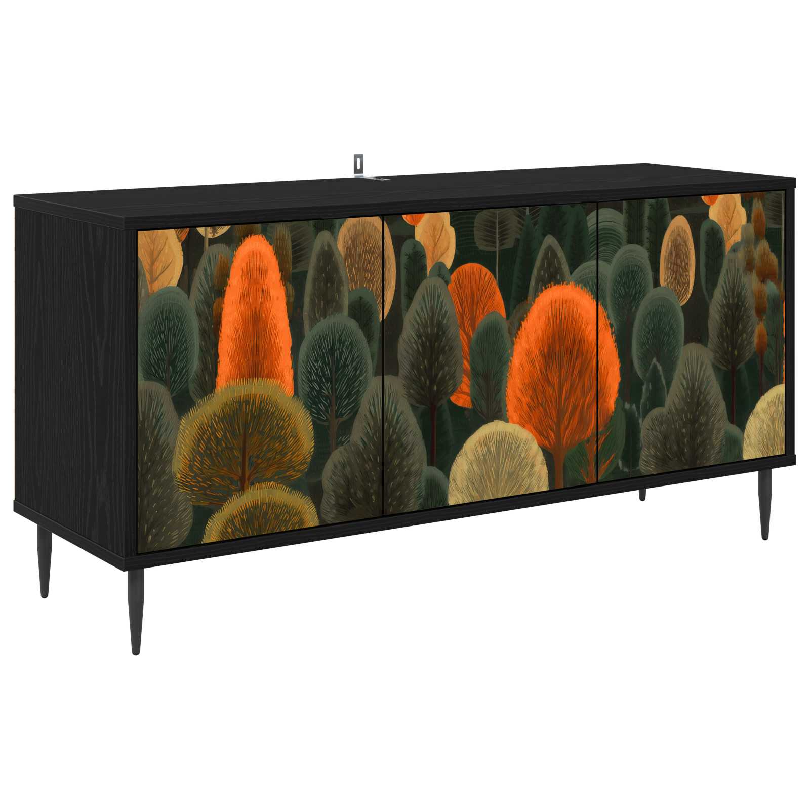 vidaXL Szafka pod telewizor ZAANDAM 102 x 33 x 51 cm Czarny dąb