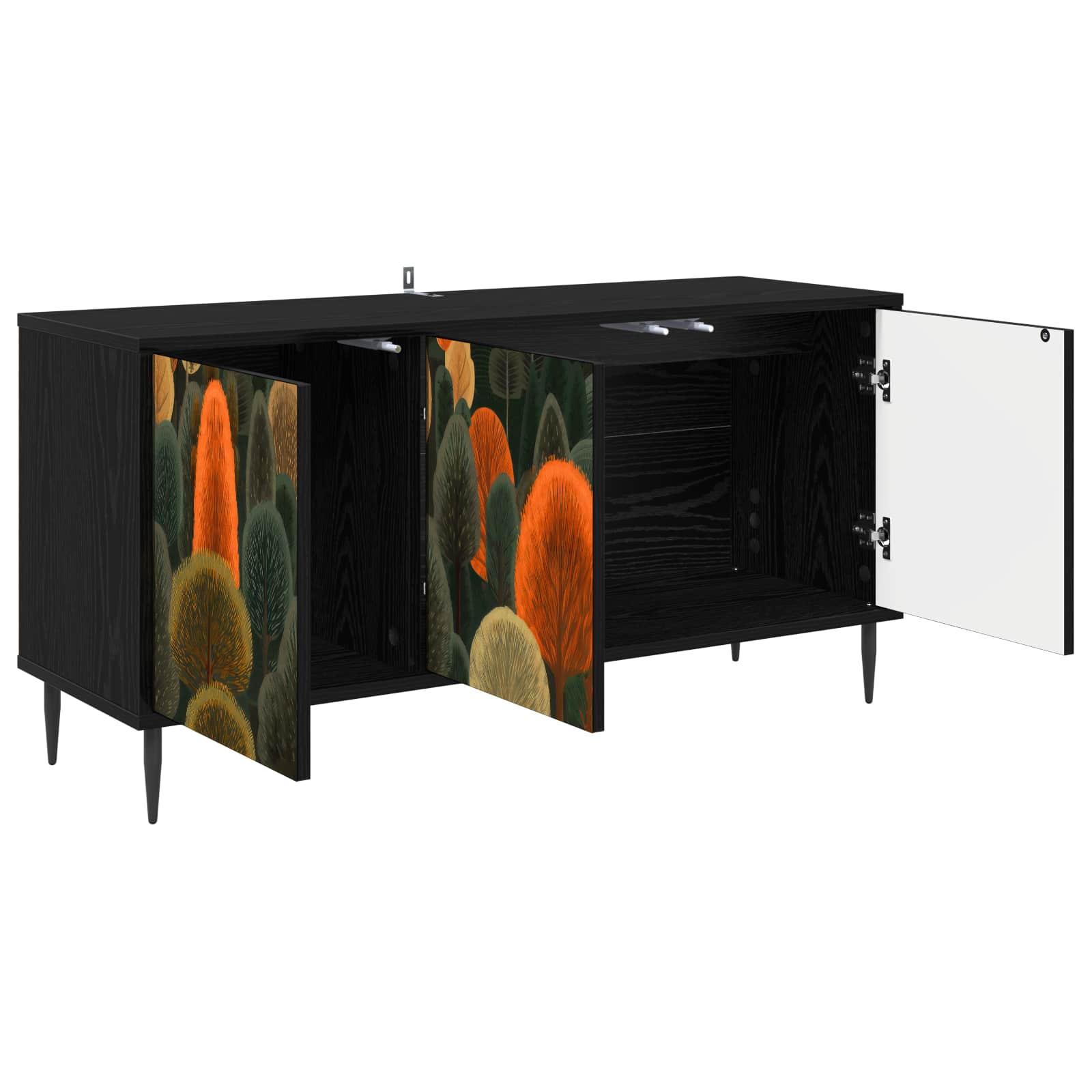 vidaXL Szafka pod telewizor ZAANDAM 102 x 33 x 51 cm Czarny dąb