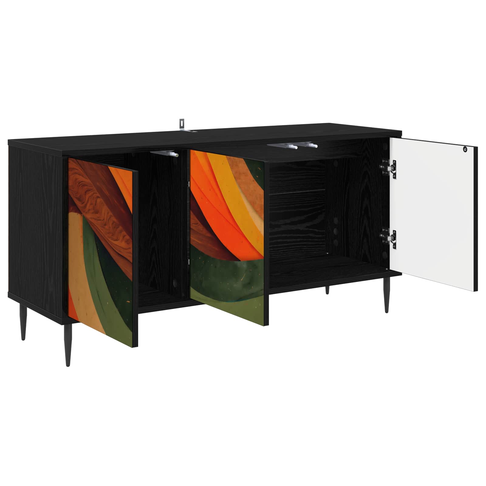 vidaXL Szafka pod telewizor BONN 102 x 33 x 51 cm Czarny dąb